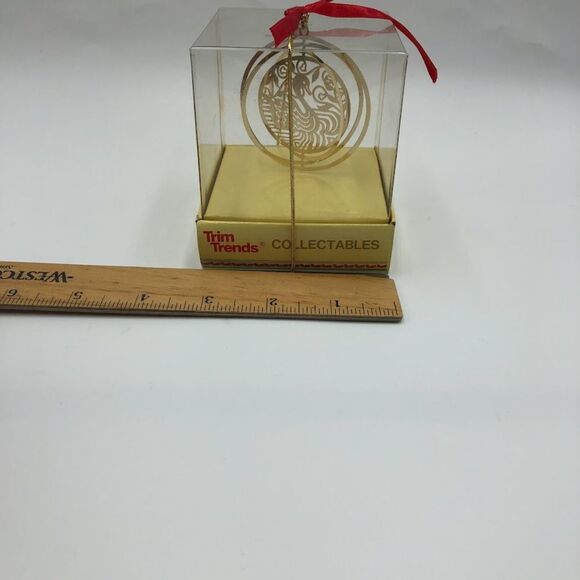 Vintage Trim Trends Gold Tone Christmas Tree Ornament Swan Bird Dove - Picture 6 of 10
